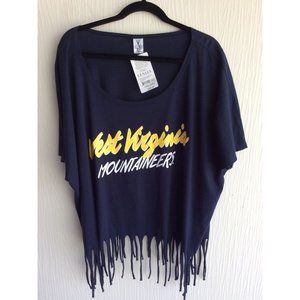 NWT, West VA Mountaineers, NCAA, Womens Top, One Size Fits All, Orig Msrp $46.99